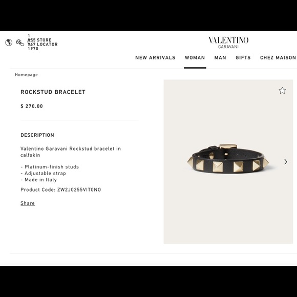 Brand New Valentino Rockstud Bracelet 100％ Real - Picture 8 of 8